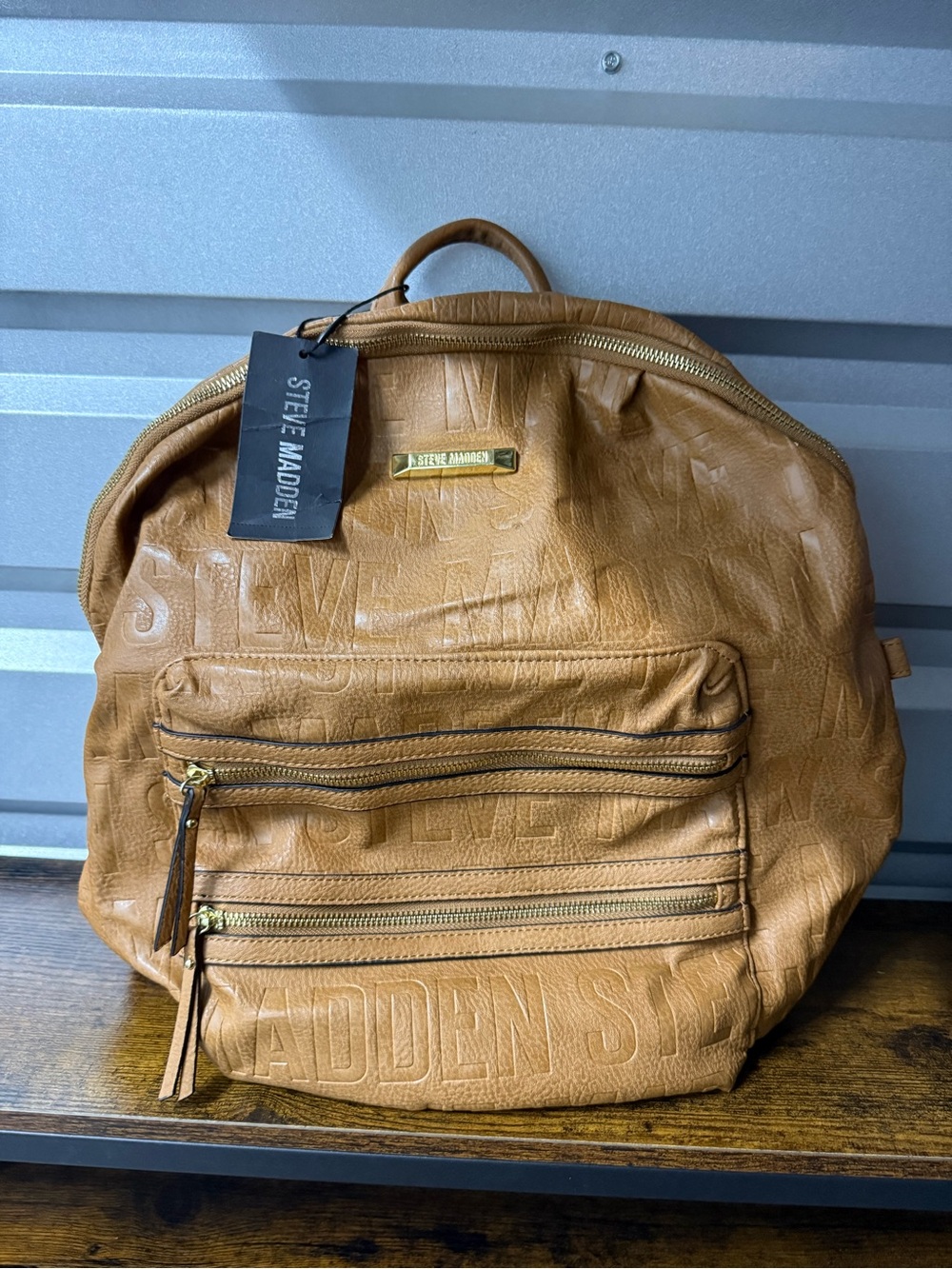STEVE MADDEN #DR126005 COGNAC BBAILEY - BACK PACK BAG PURSE - NEW WITH TAGS